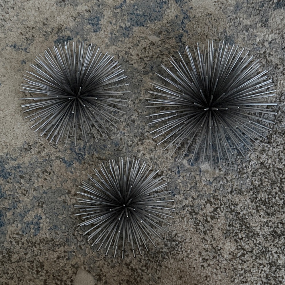 Silver Decorative Spiky Orbs